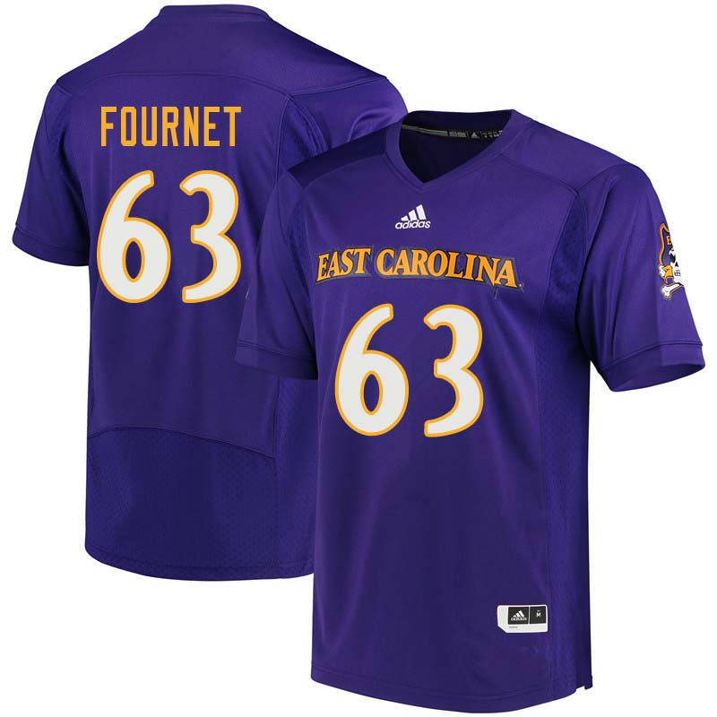 Men #63 Jaison Fournet East Carolina Pirates College Football Jerseys Sale-Purple